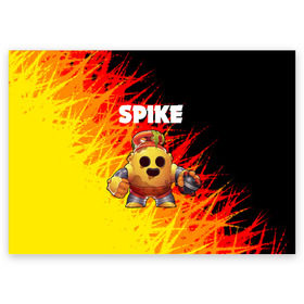 Поздравительная открытка с принтом Brawl Stars Spike Robot в городе Новоалтайск, 100% бумага | плотность бумаги 280 г/м2, матовая, на обратной стороне линовка и место для марки
 | brawl stars | brawl stars crow | brawl stars crow phoenix | brawl stars leon | brawl stars spike | скачать brawl stars | скачать бесплатно brawl stars