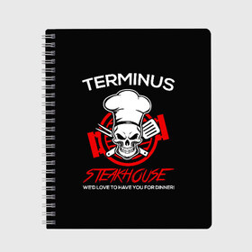 Тетрадь с принтом The Walking Dead в городе Новоалтайск, 100% бумага | 48 листов, плотность листов — 60 г/м2, плотность картонной обложки — 250 г/м2. Листы скреплены сбоку удобной пружинной спиралью. Уголки страниц и обложки скругленные. Цвет линий — светло-серый
 | amc | carol | daryl | dixon | michonne | negan | reaction | rick | season 10 | twd | zombies | диксон | дэрил | зомби | мертвецы | мишонн | неган | реакция | рик | ходячие