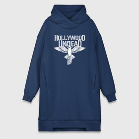Платье-худи хлопок с принтом HOLLYWOOD UNDEAD в городе Новоалтайск,  |  | deuce | hollywood undead | hu | j dog | shady jeff | голливуд | голливудская нежить | даниэль мурильо | джордан террелл | джордж артур рейган | дилан альварес | мэттью сент клер | нежить