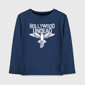 Детский лонгслив хлопок с принтом HOLLYWOOD UNDEAD в городе Новоалтайск, 100% хлопок | круглый вырез горловины, полуприлегающий силуэт, длина до линии бедер | deuce | hollywood undead | hu | j dog | shady jeff | голливуд | голливудская нежить | даниэль мурильо | джордан террелл | джордж артур рейган | дилан альварес | мэттью сент клер | нежить