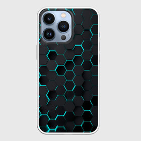 Чехол для iPhone 13 Pro с принтом 3D соты BLUE в городе Новоалтайск,  |  | Тематика изображения на принте: 3d | 3d соты | 3д | texture | абстракция | соты | текстура | яркая