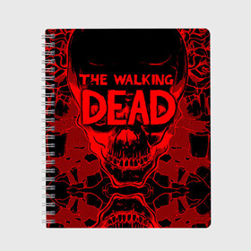Тетрадь с принтом The Walking Dead в городе Новоалтайск, 100% бумага | 48 листов, плотность листов — 60 г/м2, плотность картонной обложки — 250 г/м2. Листы скреплены сбоку удобной пружинной спиралью. Уголки страниц и обложки скругленные. Цвет линий — светло-серый
 | amc | carol | daryl | dixon | michonne | negan | reaction | rick | season 10 | twd | zombies | диксон | дэрил | зомби | мертвецы | мишонн | неган | реакция | рик | ходячие