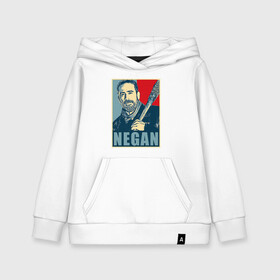 Детская толстовка хлопок с принтом Negan Hope в городе Новоалтайск, 100% хлопок | Круглый горловой вырез, эластичные манжеты, пояс, капюшен | dead | death | lucille | negan | rick | the walking dead | zombie | граймс | дерил | дэрил | зомби | люсиль | мертвецы | мишон | ниган | рик | спасители | ходячие | шепчущиеся