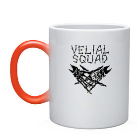 Кружка хамелеон с принтом VELIAL SQUAD  в городе Новоалтайск, керамика | меняет цвет при нагревании, емкость 330 мл | velial squad | велиал сквад