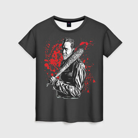 Женская футболка 3D с принтом Negan в городе Новоалтайск, 100% полиэфир ( синтетическое хлопкоподобное полотно) | прямой крой, круглый вырез горловины, длина до линии бедер | dead | death | lucille | negan | rick | the walking dead | zombie | граймс | дерил | дэрил | зомби | люсиль | мертвецы | мишон | ниган | рик | спасители | ходячие | шепчущиеся