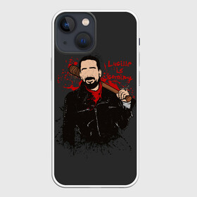 Чехол для iPhone 13 mini с принтом Negan в городе Новоалтайск,  |  | Тематика изображения на принте: dead | death | lucille | negan | rick | the walking dead | zombie | граймс | дерил | дэрил | зомби | люсиль | мертвецы | мишон | ниган | рик | спасители | ходячие | шепчущиеся