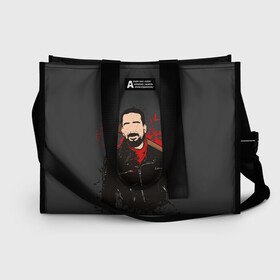Сумка-шоппер 3D с принтом Negan в городе Новоалтайск, 100% полиэстер | застегивается на металлическую кнопку; внутренний карман застегивается на молнию. Стенки укреплены специальным мягким материалом, чтобы защитить содержимое от несильных ударов
 | dead | death | lucille | negan | rick | the walking dead | zombie | граймс | дерил | дэрил | зомби | люсиль | мертвецы | мишон | ниган | рик | спасители | ходячие | шепчущиеся