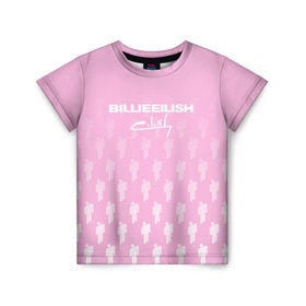 Детская футболка 3D с принтом BILLIE EILISH в городе Новоалтайск, 100% гипоаллергенный полиэфир | прямой крой, круглый вырез горловины, длина до линии бедер, чуть спущенное плечо, ткань немного тянется | be | billie | billie eilish | blohsh | ghoul | билли | билли айлиш