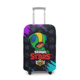 Чехол для чемодана 3D с принтом BRAWL STARS LEON в городе Новоалтайск, 86% полиэфир, 14% спандекс | двустороннее нанесение принта, прорези для ручек и колес | brawl stars | bull | colt | crow | leon | stars | берли | бо | брок | ворон | джесси | динамайк | дэррил | кольт | леон | мортис | нита | пайпер | пенни | поко | пэм | рикошет | спайк | фрэнк | шелли | эль примо