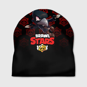 Шапка 3D с принтом BRAWL STARS CROW в городе Новоалтайск, 100% полиэстер | универсальный размер, печать по всей поверхности изделия | brawl stars | bull | colt | crow | leon | stars | берли | бо | брок | ворон | джесси | динамайк | дэррил | кольт | леон | мортис | нита | пайпер | пенни | поко | пэм | рикошет | спайк | фрэнк | шелли | эль примо