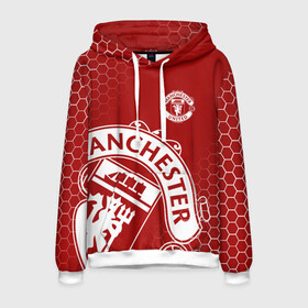 Мужская толстовка 3D с принтом МАНЧЕСТЕР ЮНАЙТЕД в городе Новоалтайск, 100% полиэстер | двухслойный капюшон со шнурком для регулировки, мягкие манжеты на рукавах и по низу толстовки, спереди карман-кенгуру с мягким внутренним слоем. | fc | fcmu | football | football club | manchester united | red devils | sport | красные дьяволы | манчестер юнайтед | спорт | фк | фкмю | футбол | футбольный клуб