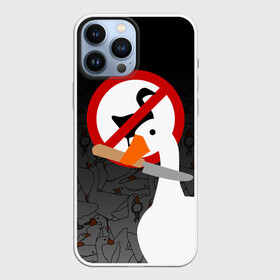 Чехол для iPhone 13 Pro Max с принтом Untitled Goose Game в городе Новоалтайск,  |  | goose | goose game | honk | untitled goose game | гусь | гусь игра | злой гусь | игра про гуся | кря | отвратительный гусь