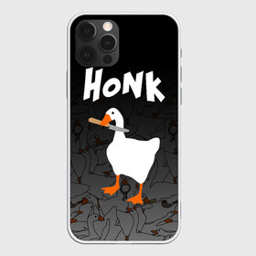 Чехол для iPhone 12 Pro Max с принтом Untitled Goose Game в городе Новоалтайск, Силикон |  | Тематика изображения на принте: goose | goose game | honk | untitled goose game | гусь | гусь игра | злой гусь | игра про гуся | кря | отвратительный гусь