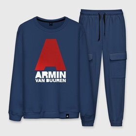 Мужской костюм хлопок с принтом Armin van Buuren в городе Новоалтайск, 100% хлопок | на свитшоте круглая горловина, мягкая резинка по низу. Брюки заужены к низу, на них два вида карманов: два “обычных” по бокам и два объемных, с клапанами, расположенные ниже линии бедра. Брюки с мягкой трикотажной резинкой на поясе и по низу штанин. В поясе для дополнительного комфорта — широкие завязки | a state of trance | armin | armin van buuren | asot | van buuren | армин | армин ван бюрен | ван бюрен