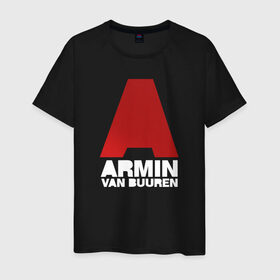 Мужская футболка хлопок с принтом Armin van Buuren в городе Новоалтайск, 100% хлопок | прямой крой, круглый вырез горловины, длина до линии бедер, слегка спущенное плечо. | a state of trance | armin | armin van buuren | asot | van buuren | армин | армин ван бюрен | ван бюрен
