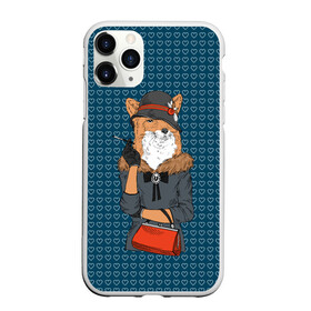 Чехол для iPhone 11 Pro матовый с принтом Модница лиса в городе Новоалтайск, Силикон |  | fox | foxy | животное | зима | лис | лиса | лисенок | лисы | милая | пальто | пушистая | пушистик | рыжая