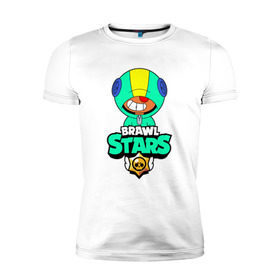 Мужская футболка премиум с принтом Brawl Stars LEON в городе Новоалтайск, 92% хлопок, 8% лайкра | приталенный силуэт, круглый вырез ворота, длина до линии бедра, короткий рукав | brawl | brawl stars | crow | leon | stars | бравл | бравл старс | браво старс | игра | компьютерная | кров | леон | онлайн | старс