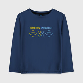 Детский лонгслив хлопок с принтом TOMORROW X TOGETHER (TXT) в городе Новоалтайск, 100% хлопок | круглый вырез горловины, полуприлегающий силуэт, длина до линии бедер | k pop | kpop | together | tomorrow | tomorrow x together | txt | к поп | кей | кейпоп | кпоп | поп