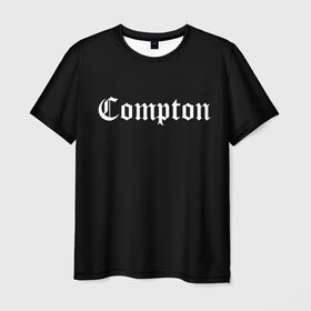 Мужская футболка 3D с принтом COMPTON в городе Новоалтайск, 100% полиэфир | прямой крой, круглый вырез горловины, длина до линии бедер | compton | dj yella | dr. dre | eazy e | ice cube | mc ren | n.w.a | nwa | straight outta compton | west side | западная сторона | комптон