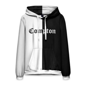 Мужская толстовка 3D с принтом COMPTON в городе Новоалтайск, 100% полиэстер | двухслойный капюшон со шнурком для регулировки, мягкие манжеты на рукавах и по низу толстовки, спереди карман-кенгуру с мягким внутренним слоем. | compton | dj yella | dr. dre | eazy e | ice cube | mc ren | n.w.a | nwa | straight outta compton | west side | западная сторона | комптон
