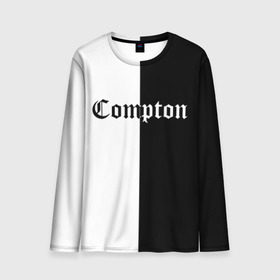 Мужской лонгслив 3D с принтом COMPTON в городе Новоалтайск, 100% полиэстер | длинные рукава, круглый вырез горловины, полуприлегающий силуэт | compton | dj yella | dr. dre | eazy e | ice cube | mc ren | n.w.a | nwa | straight outta compton | west side | западная сторона | комптон