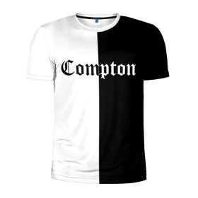 Мужская футболка 3D спортивная с принтом COMPTON в городе Новоалтайск, 100% полиэстер с улучшенными характеристиками | приталенный силуэт, круглая горловина, широкие плечи, сужается к линии бедра | compton | dj yella | dr. dre | eazy e | ice cube | mc ren | n.w.a | nwa | straight outta compton | west side | западная сторона | комптон