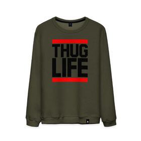 Мужской свитшот хлопок с принтом THUG LIFE в городе Новоалтайск, 100% хлопок |  | 2pac | thug life | tupac | tupac shakur | жизнь головореза | тупак | тупак шакур