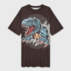 Платье-футболка 3D с принтом T Rex в городе Новоалтайск,  |  | art | dino | dinos | dinosaur | raptor | style | trex | velociraptor | арт | динозавр | мир юрского периода | ти рекс | ящер