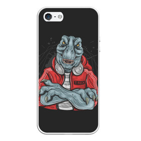 Чехол для iPhone 5/5S матовый с принтом T-Rex в городе Новоалтайск, Силикон | Область печати: задняя сторона чехла, без боковых панелей | Тематика изображения на принте: art | dino | dinos | dinosaur | raptor | style | trex | velociraptor | арт | динозавр | мир юрского периода | ти рекс | ящер
