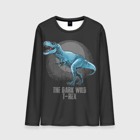 Мужской лонгслив 3D с принтом Dinosaur t-rex в городе Новоалтайск, 100% полиэстер | длинные рукава, круглый вырез горловины, полуприлегающий силуэт | Тематика изображения на принте: art | dino | dinos | dinosaur | raptor | style | trex | velociraptor | арт | динозавр | мир юрского периода | ти рекс | ящер