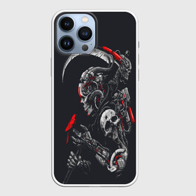 Чехол для iPhone 13 Pro Max с принтом Cyberpunk в городе Новоалтайск,  |  | art | cyberpunk | киборг | коса | птица | робот | череп