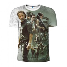 Мужская футболка 3D спортивная с принтом TWD в городе Новоалтайск, 100% полиэстер с улучшенными характеристиками | приталенный силуэт, круглая горловина, широкие плечи, сужается к линии бедра | dead | rick | walking | дэрил | зомби | карл | мертвецы.twd | мишон | рик | ходячие