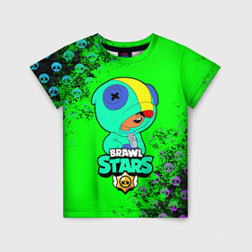 Детская футболка 3D с принтом Brawl Stars LEON в городе Новоалтайск, 100% гипоаллергенный полиэфир | прямой крой, круглый вырез горловины, длина до линии бедер, чуть спущенное плечо, ткань немного тянется | brawl | brawl stars | crow | leon | stars | бравл | бравл старс | браво старс | игра | компьютерная | кров | леон | онлайн | старс