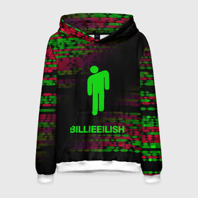Мужская толстовка 3D с принтом Billie Eilish в городе Новоалтайск, 100% полиэстер | двухслойный капюшон со шнурком для регулировки, мягкие манжеты на рукавах и по низу толстовки, спереди карман-кенгуру с мягким внутренним слоем. | bili | billie eilish | pattern | били | билли айлиш | музыка | паттерн