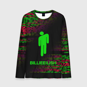 Мужской лонгслив 3D с принтом Billie Eilish. в городе Новоалтайск, 100% полиэстер | длинные рукава, круглый вырез горловины, полуприлегающий силуэт | bili | billie eilish | pattern | били | билли айлиш | музыка | паттерн