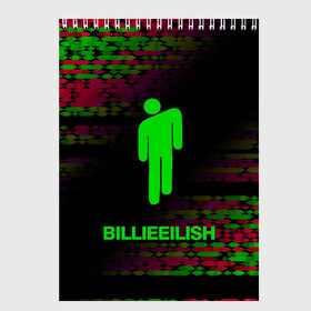 Скетчбук с принтом Billie Eilish в городе Новоалтайск, 100% бумага
 | 48 листов, плотность листов — 100 г/м2, плотность картонной обложки — 250 г/м2. Листы скреплены сверху удобной пружинной спиралью | bili | billie eilish | pattern | били | билли айлиш | музыка | паттерн