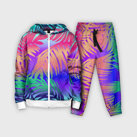 Детский костюм 3D с принтом НЕОНОВЫЕ ПАЛЬМЫ в городе Новоалтайск,  |  | bright | colorful | neon | retro | vintage | винтаж | неон | неоновые | пальмы | ретро | ретро неон | тропики | тропические листья