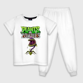 Детская пижама хлопок с принтом Plants vs. Zombies в городе Новоалтайск, 100% хлопок |  брюки и футболка прямого кроя, без карманов, на брюках мягкая резинка на поясе и по низу штанин
 | battle | game | plants vs zombies | plants vs zombies battle for neighborville | zombie | битва | битва за нейборвиль | зомби | игра | линии | надпись | растения | растения против зомби