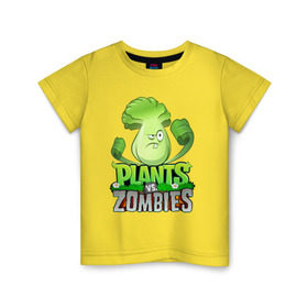 Детская футболка хлопок с принтом Plants vs. Zombies в городе Новоалтайск, 100% хлопок | круглый вырез горловины, полуприлегающий силуэт, длина до линии бедер | battle | game | plants vs zombies | plants vs zombies battle for neighborville | zombie | битва | битва за нейборвиль | зомби | игра | линии | надпись | растения | растения против зомби