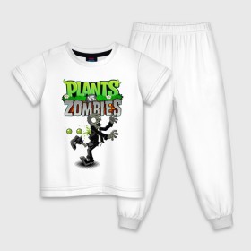 Детская пижама хлопок с принтом Plants vs. Zombies в городе Новоалтайск, 100% хлопок |  брюки и футболка прямого кроя, без карманов, на брюках мягкая резинка на поясе и по низу штанин
 | battle | game | plants vs zombies | plants vs zombies battle for neighborville | zombie | битва | битва за нейборвиль | зомби | игра | линии | надпись | растения | растения против зомби
