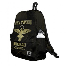 Рюкзак 3D с принтом Hollywood Undead в городе Новоалтайск, 100% полиэстер | лямки с регулируемой длиной, сверху петелька, чтобы рюкзак можно было повесить на вешалку. Основное отделение закрывается на молнию, как и внешний карман. Внутри два дополнительных кармана, один из которых закрывается на молнию. По бокам два дополнительных кармашка | charlie scene | danny | funny man | hollywood undead | hu | j dog | johnny 3 tears | голливудская нежить | голубь | голубь с гранатой | граната | ню метал | рэп метал | рэп рок