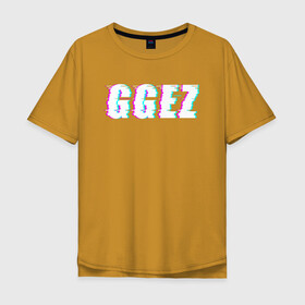Мужская футболка хлопок Oversize с принтом GGEZ Glitch в городе Новоалтайск, 100% хлопок | свободный крой, круглый ворот, “спинка” длиннее передней части | 2 | counter strike | cs | csgo | dota | dota2 | easy | ezy | game | gg | ggez | glitch | go | katka | steam | гг | глитч | глич | дота | игра | изи | катка | легкая | легко | стим