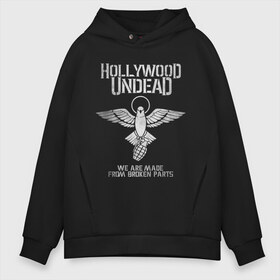 Мужское худи Oversize хлопок с принтом Hollywood Undead в городе Новоалтайск, френч-терри — 70% хлопок, 30% полиэстер. Мягкий теплый начес внутри —100% хлопок | боковые карманы, эластичные манжеты и нижняя кромка, капюшон на магнитной кнопке | charlie scene | danny | funny man | hollywood undead | hu | j dog | johnny 3 tears | голливудская нежить | голубь | голубь с гранатой | граната | ню метал | рэп метал | рэп рок