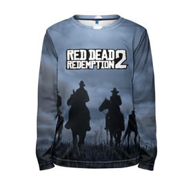 Детский лонгслив 3D с принтом RED DEAD REDEMPTION в городе Новоалтайск, 100% полиэстер | длинные рукава, круглый вырез горловины, полуприлегающий силуэт
 | Тематика изображения на принте: arthur morgan | cowboy | online | red dead online | red dead redemption 2 | rockstar games | wild west | артур морган | бандит | вестерн | винтовка | дикий запад | ковбой | рокстар