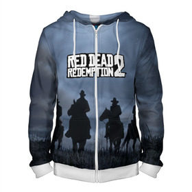 Мужская толстовка 3D на молнии с принтом RED DEAD REDEMPTION в городе Новоалтайск, 100% полиэстер | длина до линии бедра, манжеты и пояс оформлены мягкой тканевой резинкой, двухслойный капюшон со шнурком для регулировки, спереди молния, по бокам два кармана | Тематика изображения на принте: arthur morgan | cowboy | online | red dead online | red dead redemption 2 | rockstar games | wild west | артур морган | бандит | вестерн | винтовка | дикий запад | ковбой | рокстар