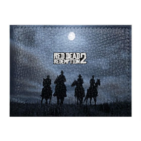 Обложка для студенческого билета с принтом RED DEAD REDEMPTION в городе Новоалтайск, натуральная кожа | Размер: 11*8 см; Печать на всей внешней стороне | arthur morgan | cowboy | online | red dead online | red dead redemption 2 | rockstar games | wild west | артур морган | бандит | вестерн | винтовка | дикий запад | ковбой | рокстар