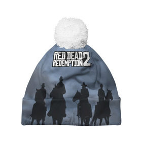 Шапка 3D c помпоном с принтом RED DEAD REDEMPTION в городе Новоалтайск, 100% полиэстер | универсальный размер, печать по всей поверхности изделия | arthur morgan | cowboy | online | red dead online | red dead redemption 2 | rockstar games | wild west | артур морган | бандит | вестерн | винтовка | дикий запад | ковбой | рокстар