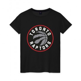 Женская футболка хлопок с принтом Toronto Raptors Logo в городе Новоалтайск, 100% хлопок | прямой крой, круглый вырез горловины, длина до линии бедер, слегка спущенное плечо | nba | raptors | toronto | toronto raptors | баскетбол | нба | рапторс | рэпторс | спорт | торонто | торонто рапторс | торонто рэпторс