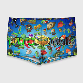 Мужские купальные плавки 3D с принтом Plants vs Zombies в городе Новоалтайск, Полиэстер 85%, Спандекс 15% |  | Тематика изображения на принте: plant | zombies | зомби | растения | растения против зомби