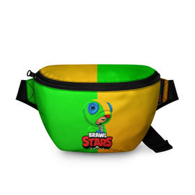 Поясная сумка 3D с принтом BRAWL STARS LEON в городе Новоалтайск, 100% полиэстер | плотная ткань, ремень с регулируемой длиной, внутри несколько карманов для мелочей, основное отделение и карман с обратной стороны сумки застегиваются на молнию | brawl stars | bull | colt | crow | leon | stars | берли | бо | брок | ворон | джесси | динамайк | дэррил | кольт | леон | мортис | нита | пайпер | пенни | поко | пэм | рикошет | спайк | фрэнк | шелли | эль примо